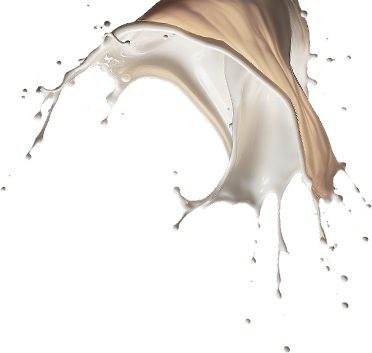 A milk splash on a black background.